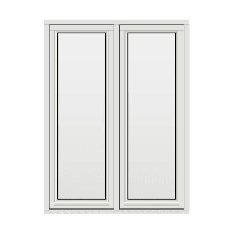 H-vinduet sidesving 2 rams 120x160 (119x159)