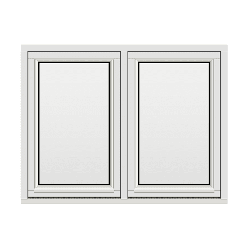 H-vinduet sidesving 2 rams 130x100 (129x99)