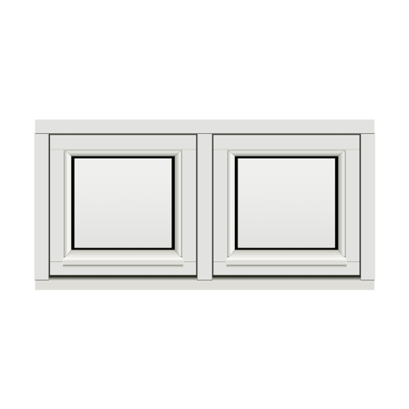 H-vinduet sidesving 2 rams 100x50 (99x49)