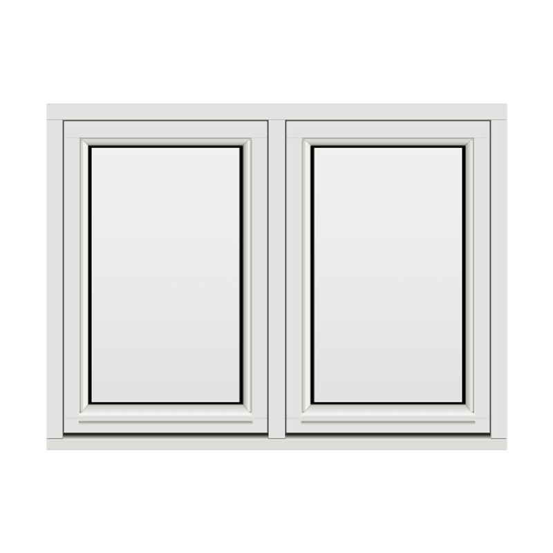 H-vinduet sidesving 2 rams 120x90 (119x89)